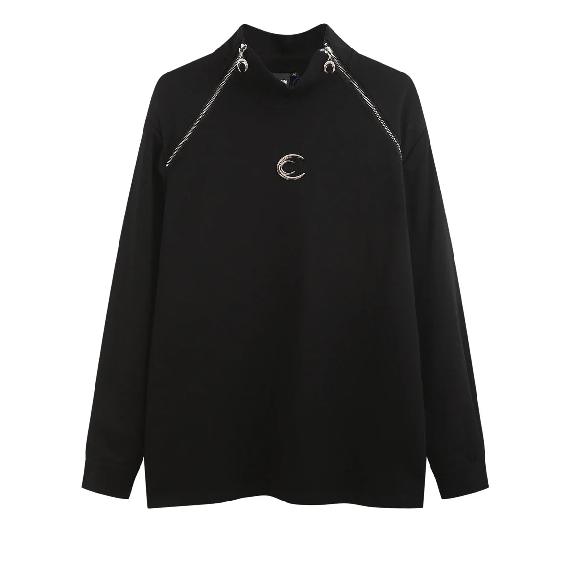 Streetwear Casual Zipper Shoulder Pads Sweatshirt