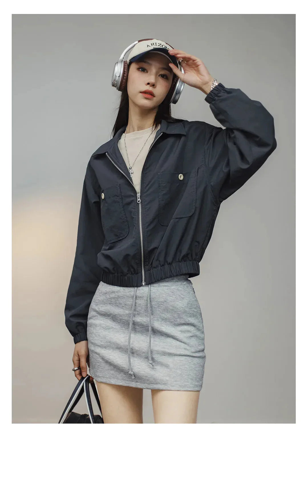 Women Casual Loose Baseball Jacket