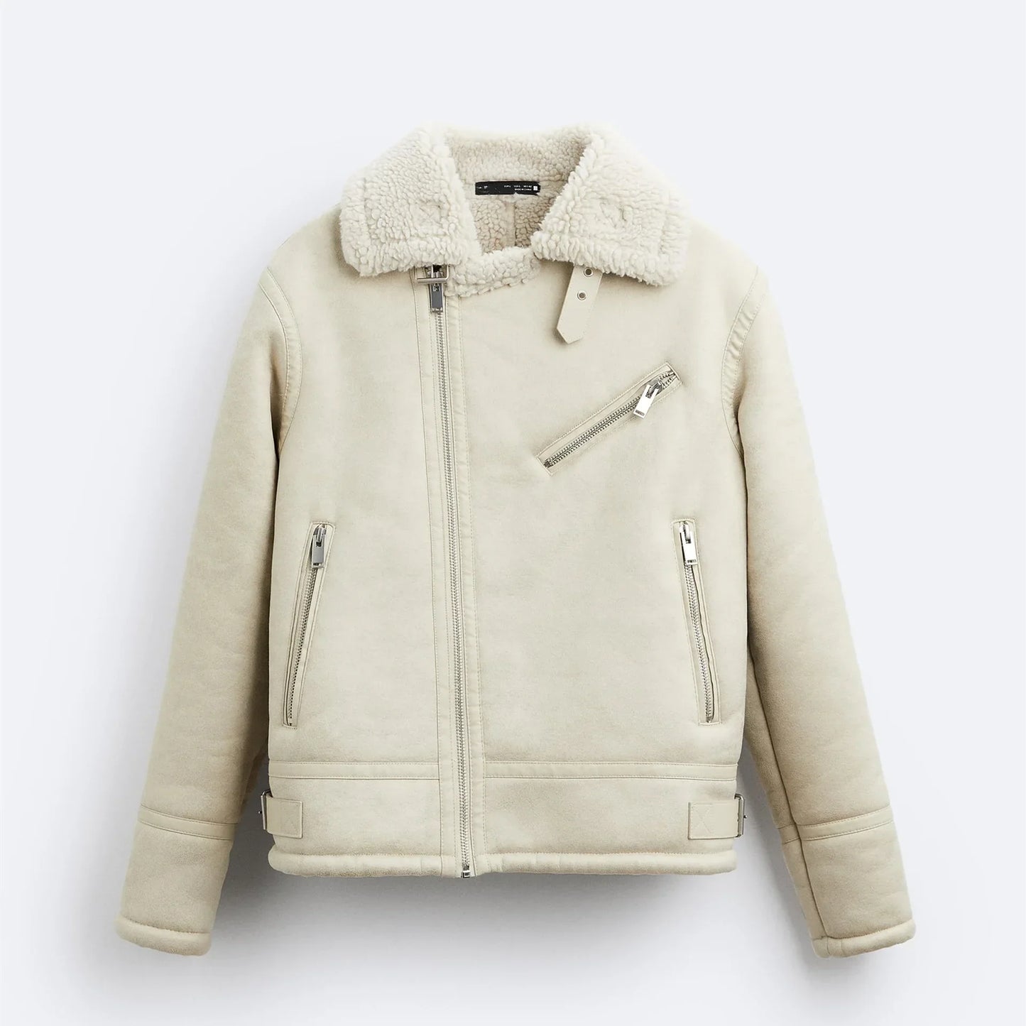 Warm Lapel Suede Motorcycle Jacket