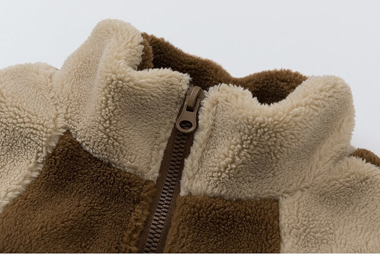 Furry Fleece Zip-up Jacket