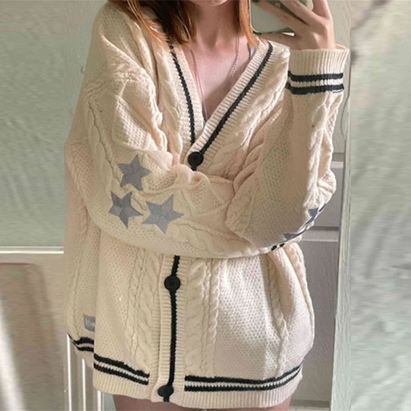 Y2K Vintage Cable-Knit Sweater