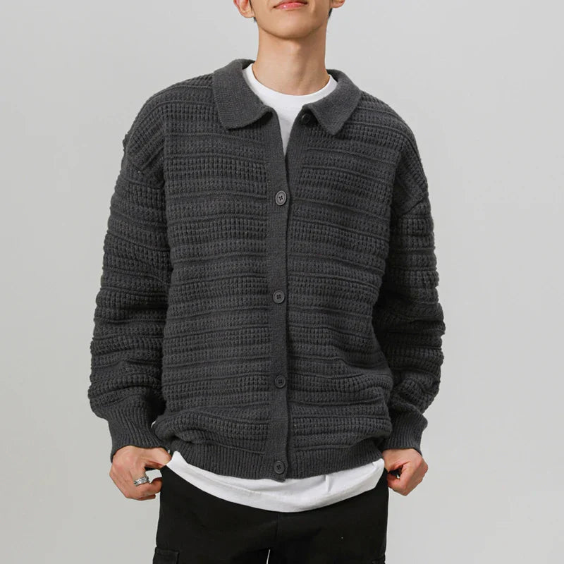 Fashionable Retro Loose Knitted Stripe Sweater