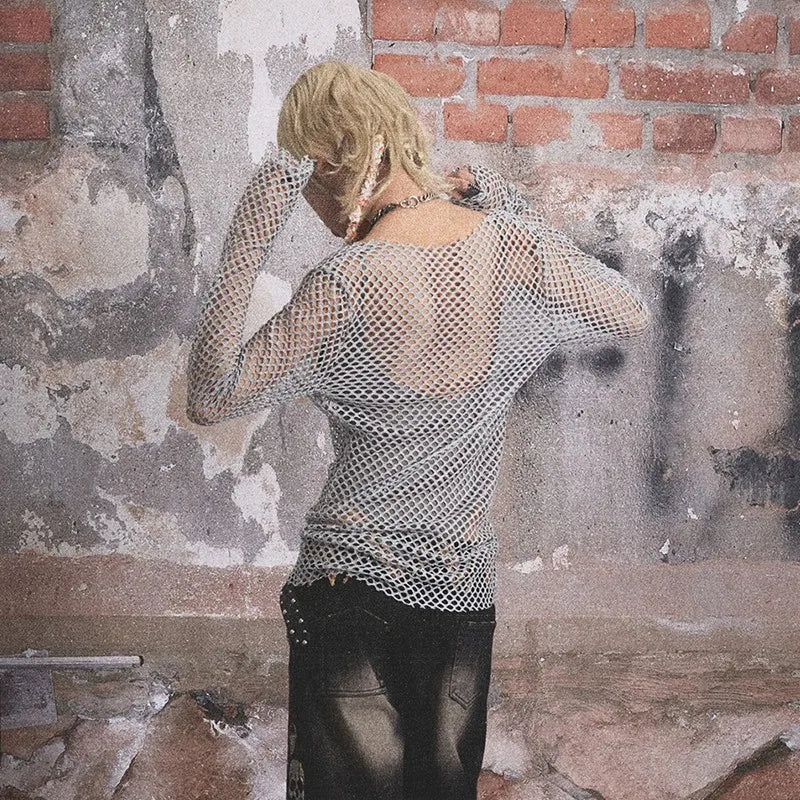 Vintage Grunge Distressed Knit Top