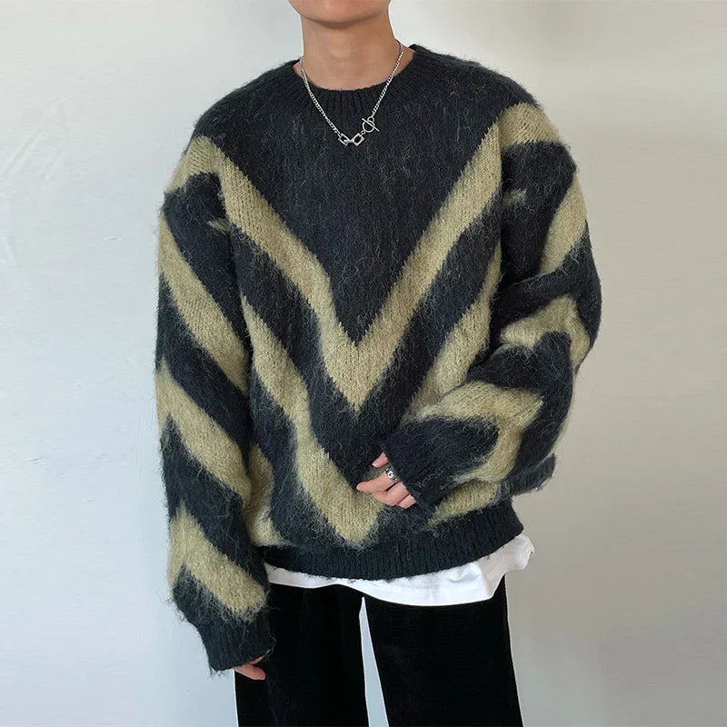 Luxury Knitted Pullover O-Neck Knitwear Sweater