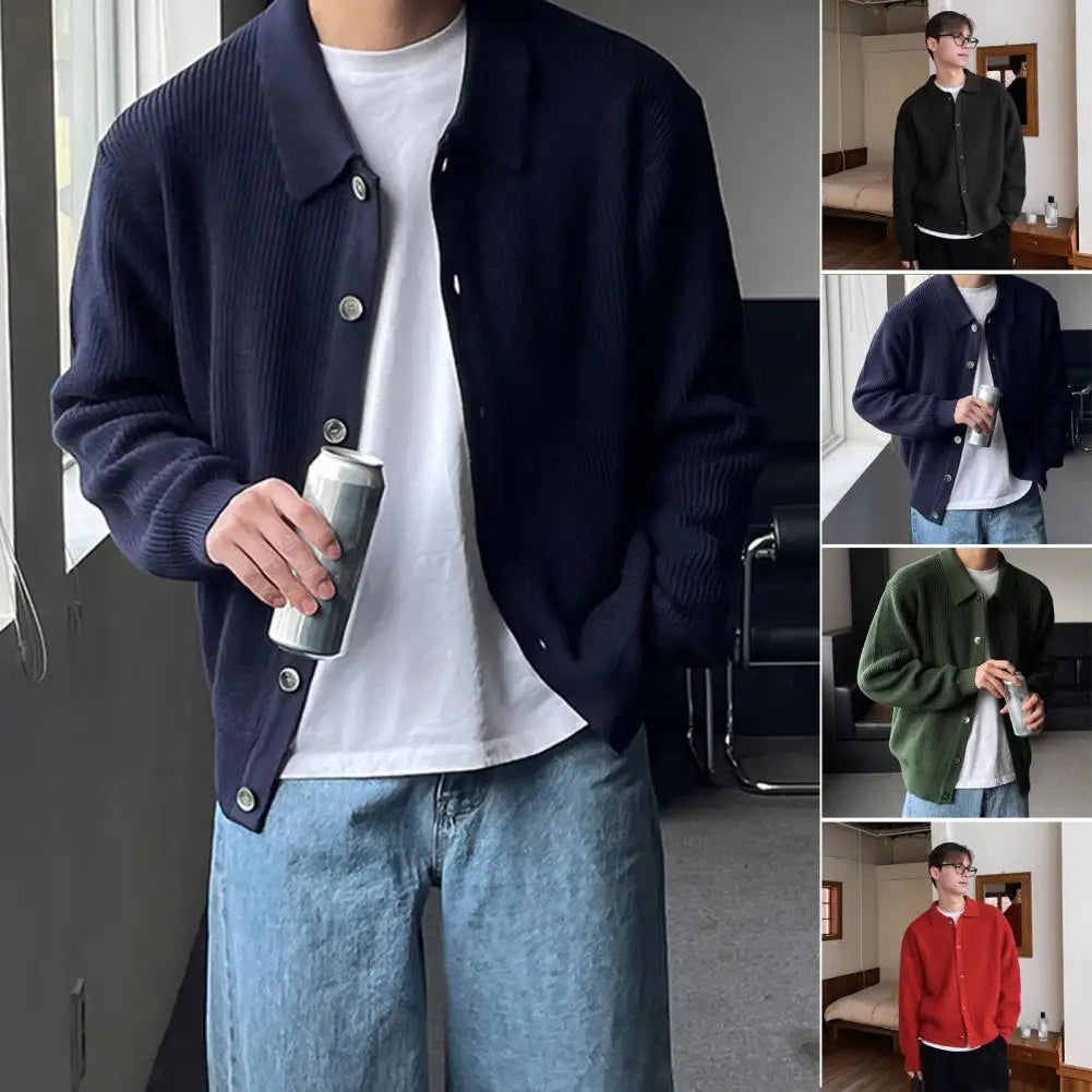 Slim Fit Knitted Cardigan Sweater