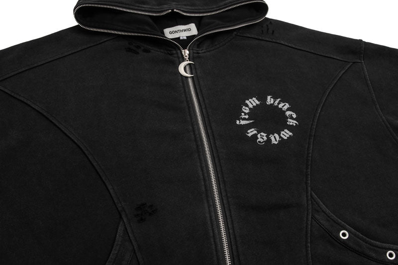 Vintage Moon Zip-up hoodie