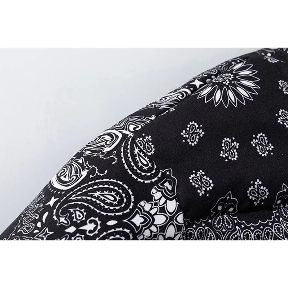 Patchwork Paisley Puffer Jacket