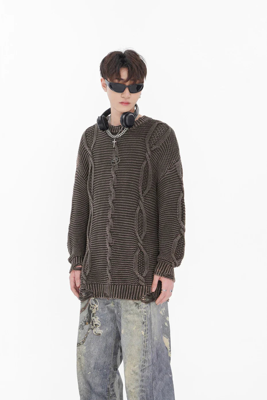 Twisted Cable Knit Sweater