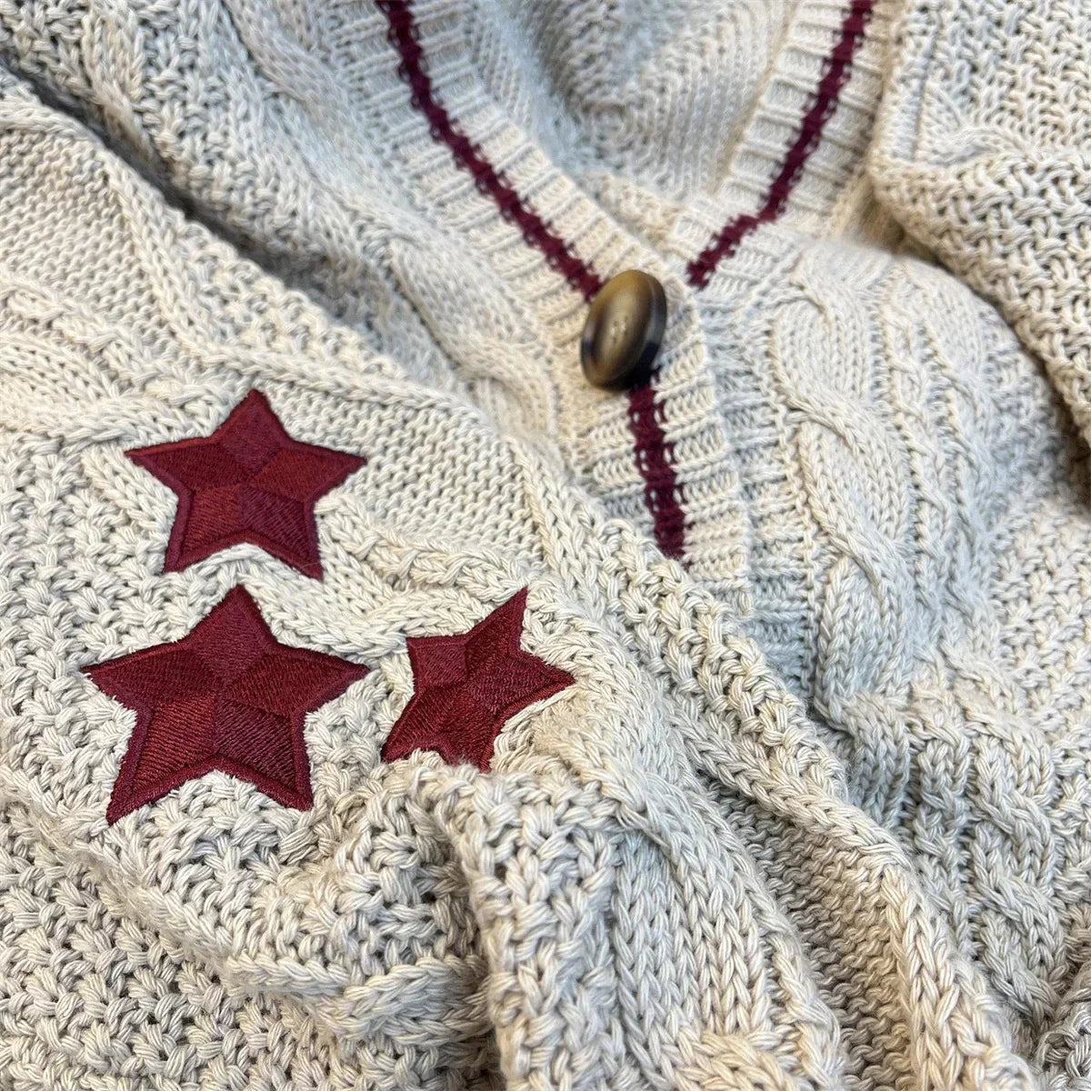 Y2K Vintage Cable-Knit Sweater