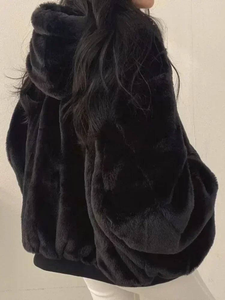 Double-sided Hooded Zip-up Jacket
