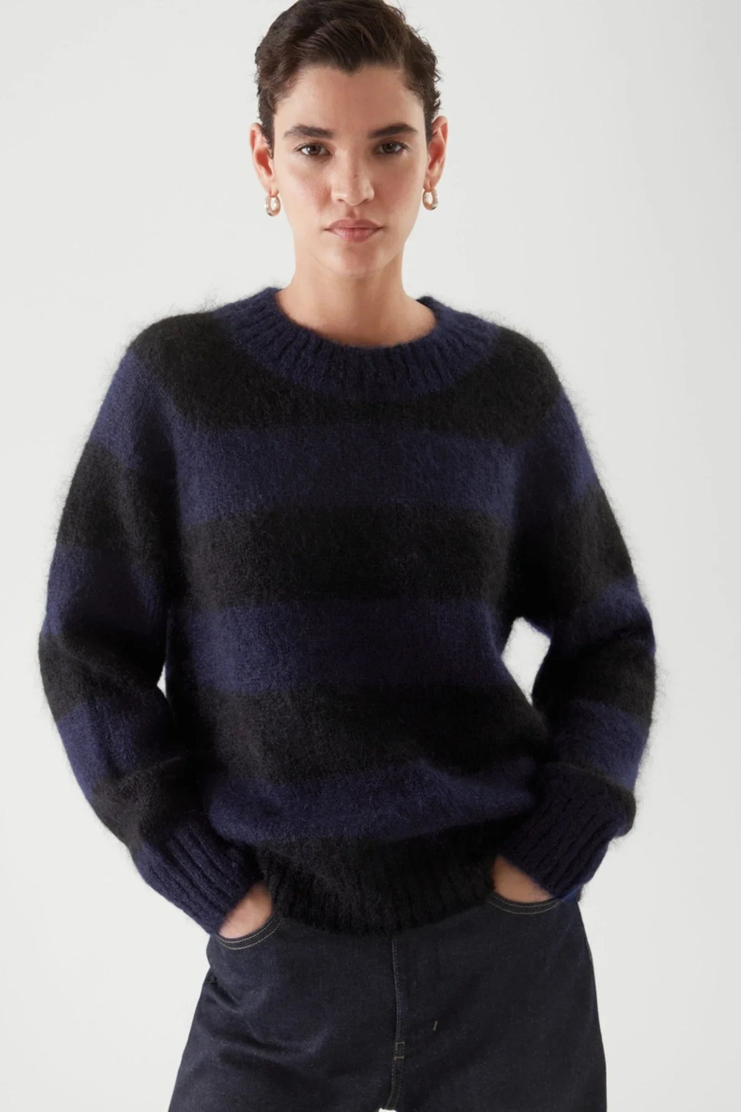 Women Ethereal Striped Winter Casual Sweater
