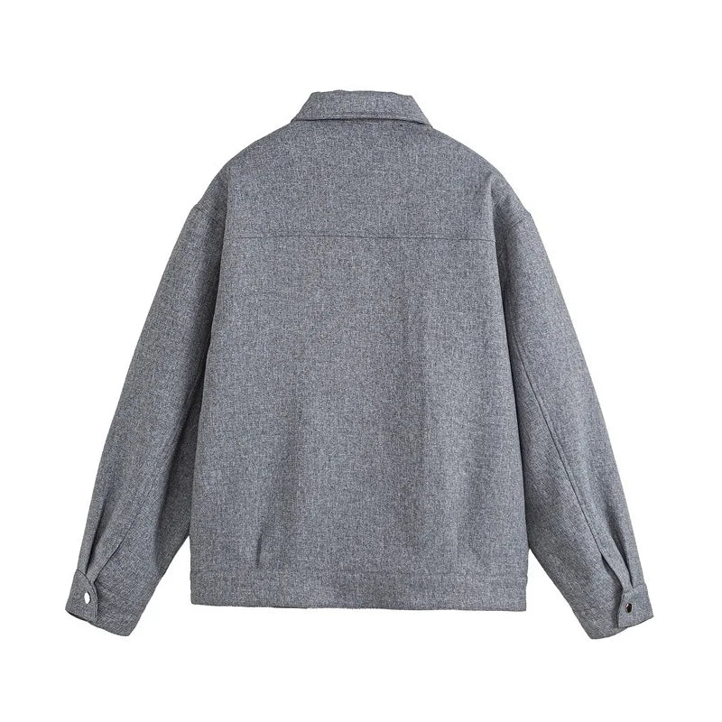 Men Patchwork Loose Vintage Casual Retro Jacket