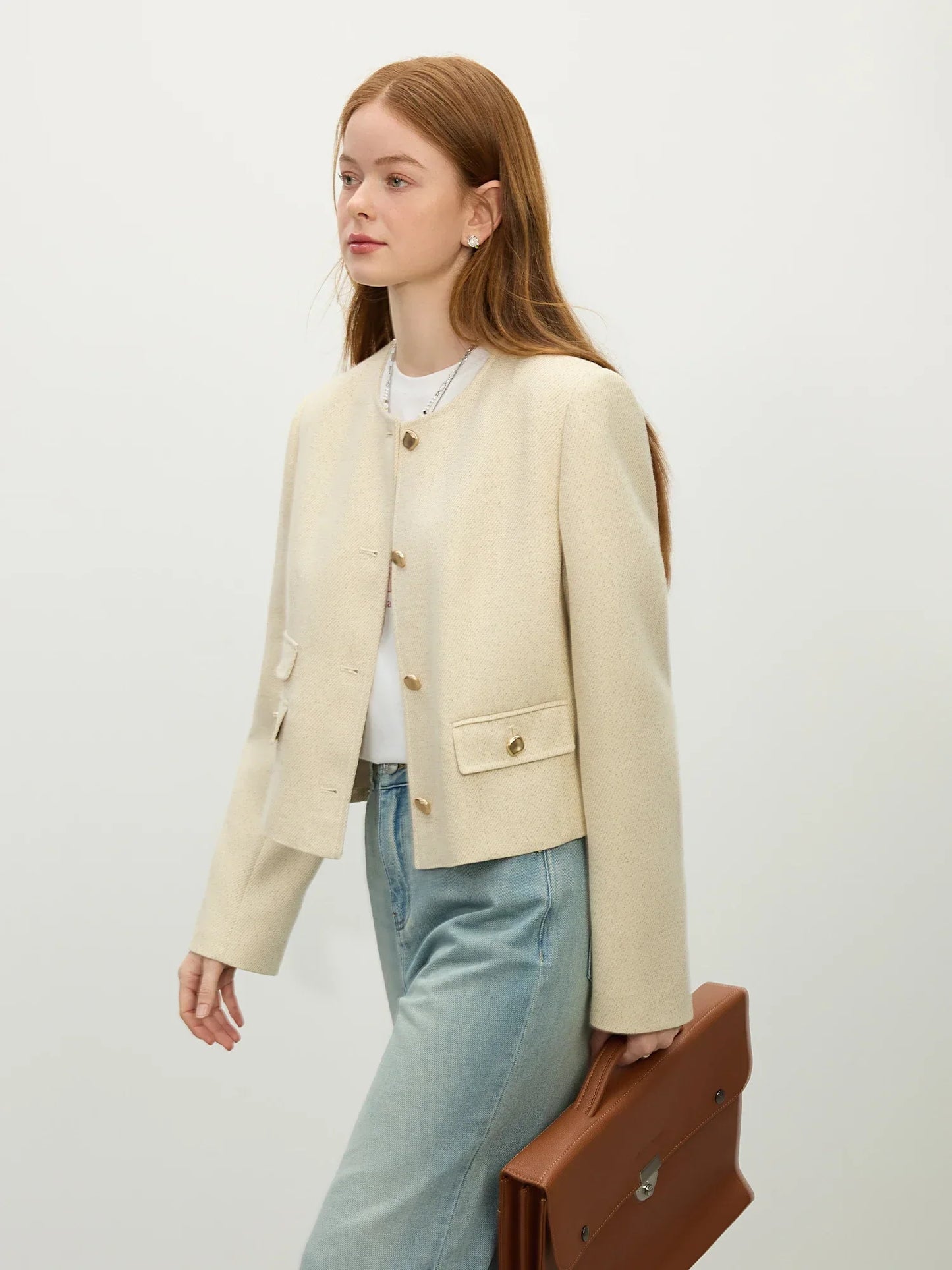 Women Chic Handsome Spring Tweed Jacket