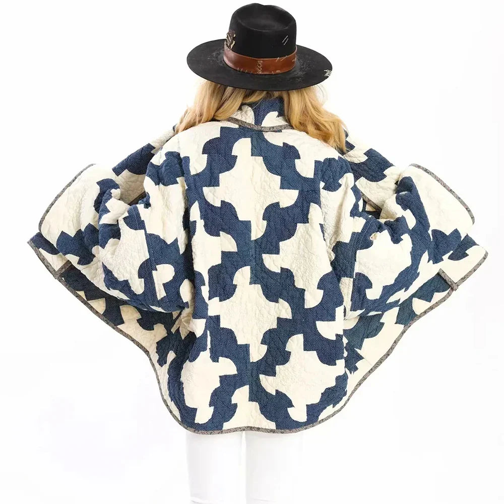 Durable Chic Colorblock Loose Lapel Jacket