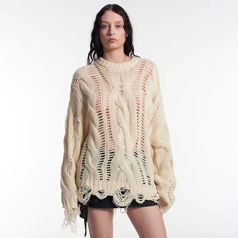 Women Luxury Knitted Essential Fringe Sweater