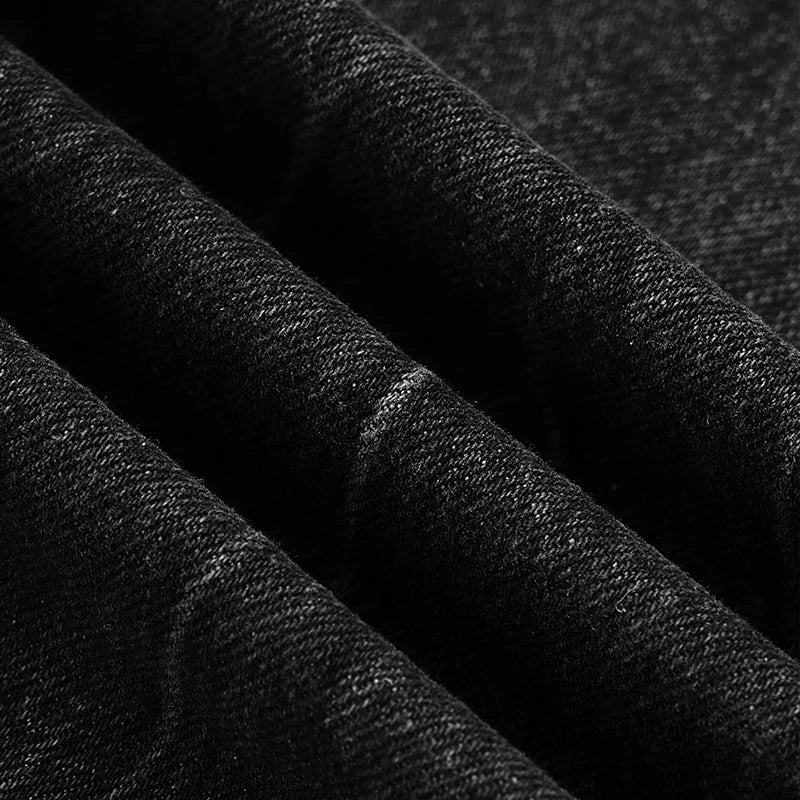 Flared Wide-Leg Black Denim Jeans