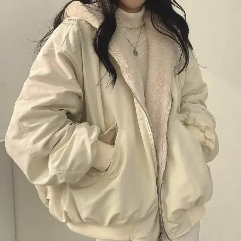Double-sided Hooded Zip-up Jacket