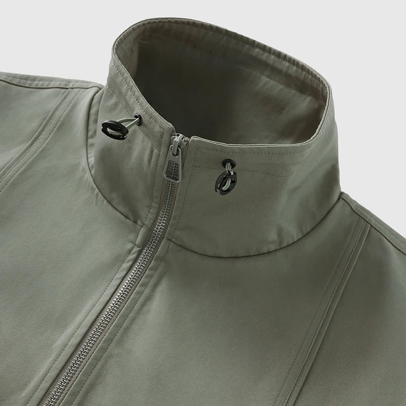 Sleeveless Zip-Up Vest