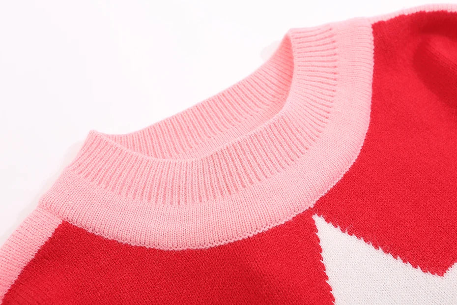 Y2K Star Stripes Sweater