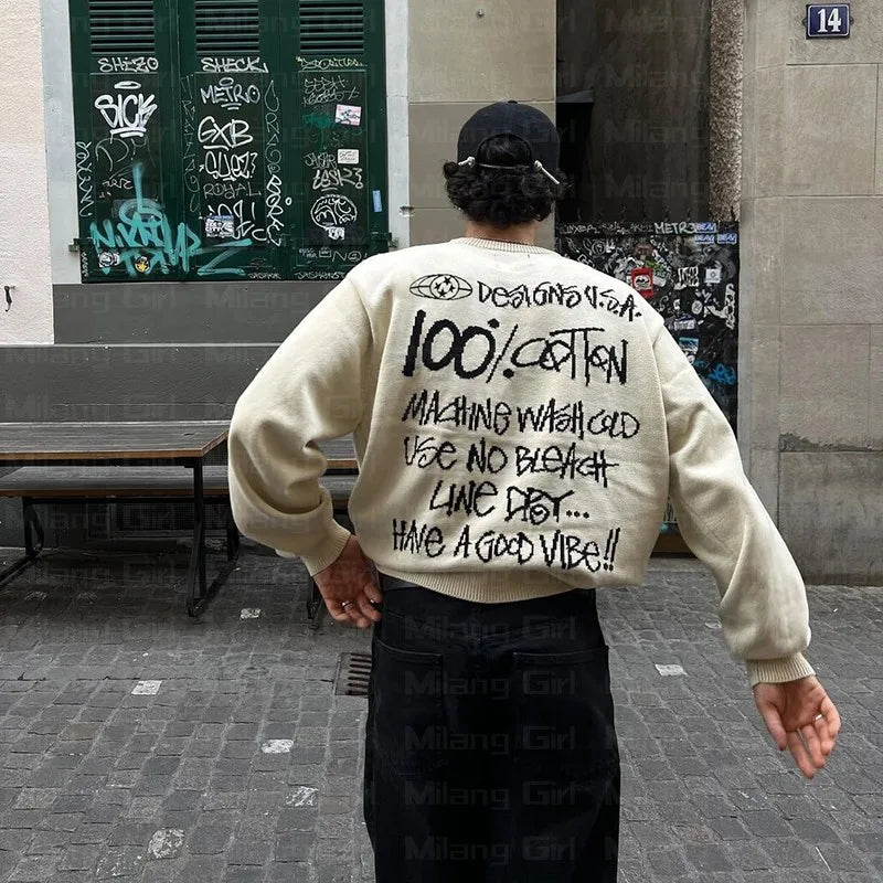 Cozy Winter Letter Graphic Sweatshirt