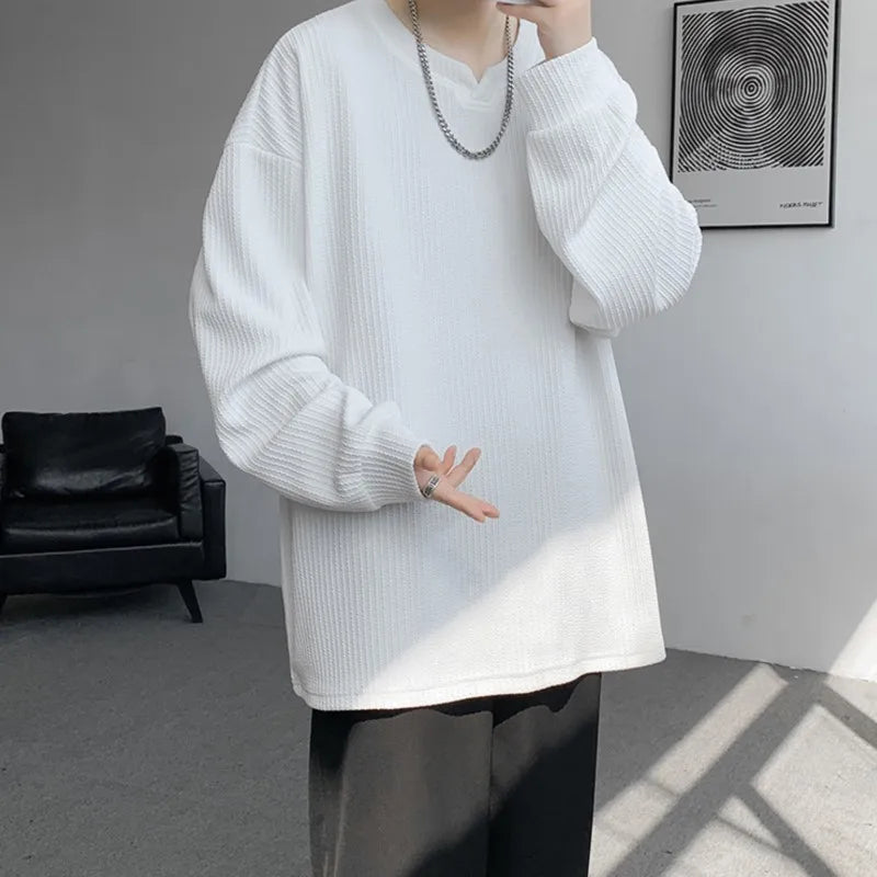 Oversized Ribbed Knit Soft Boy Sweater