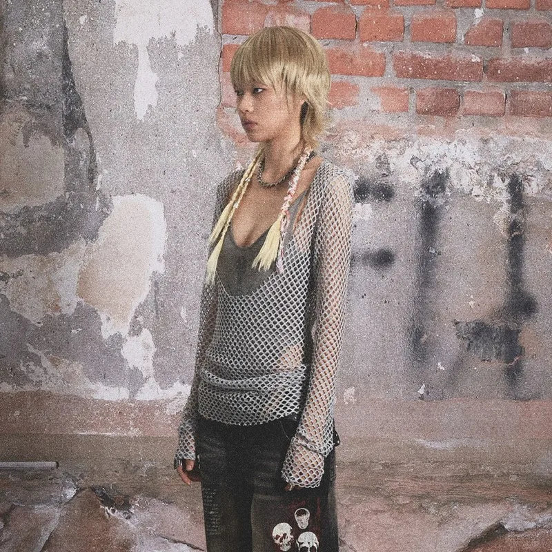 Vintage Grunge Distressed Knit Top