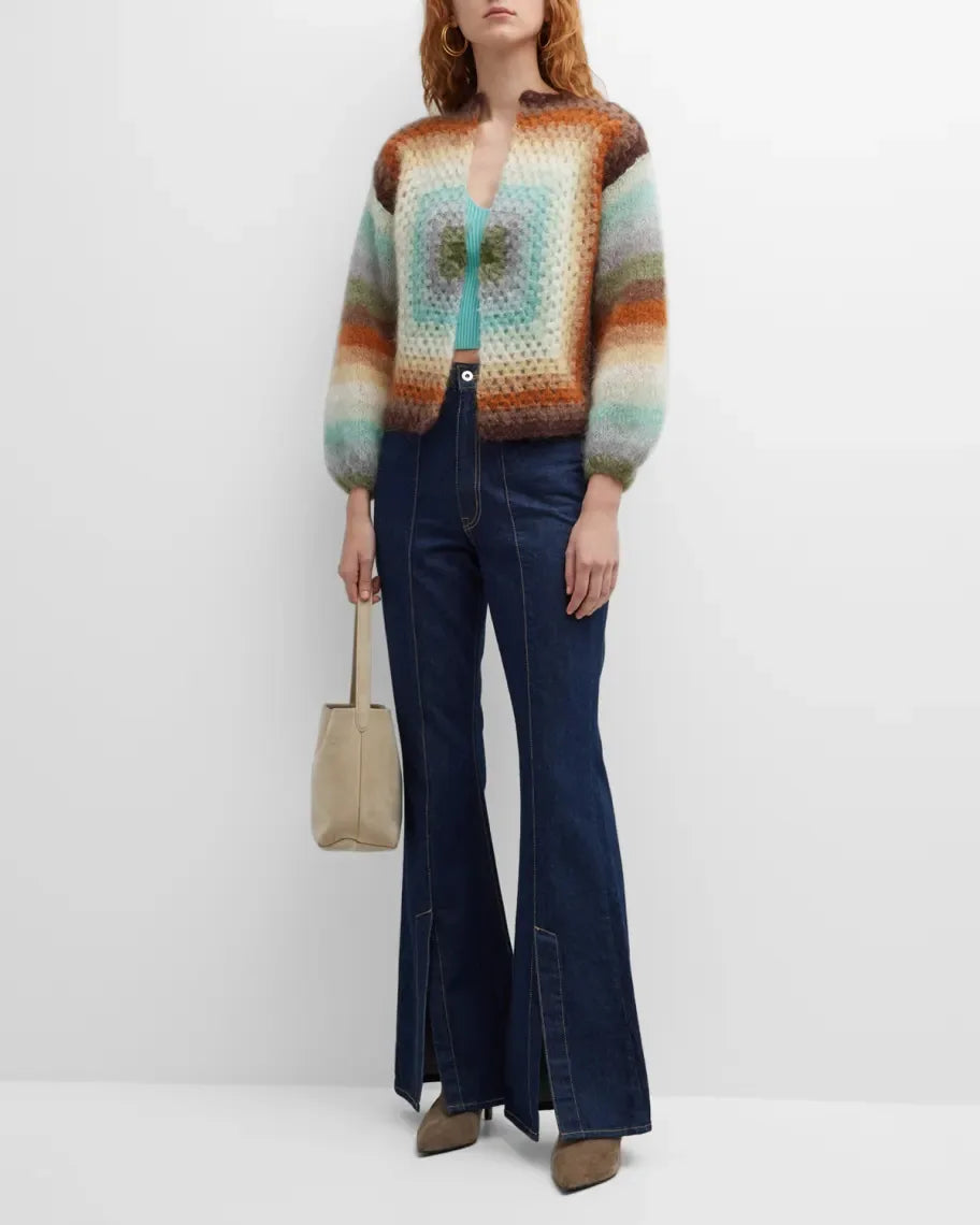 Luxury Versatile Striped Knitted Sweater