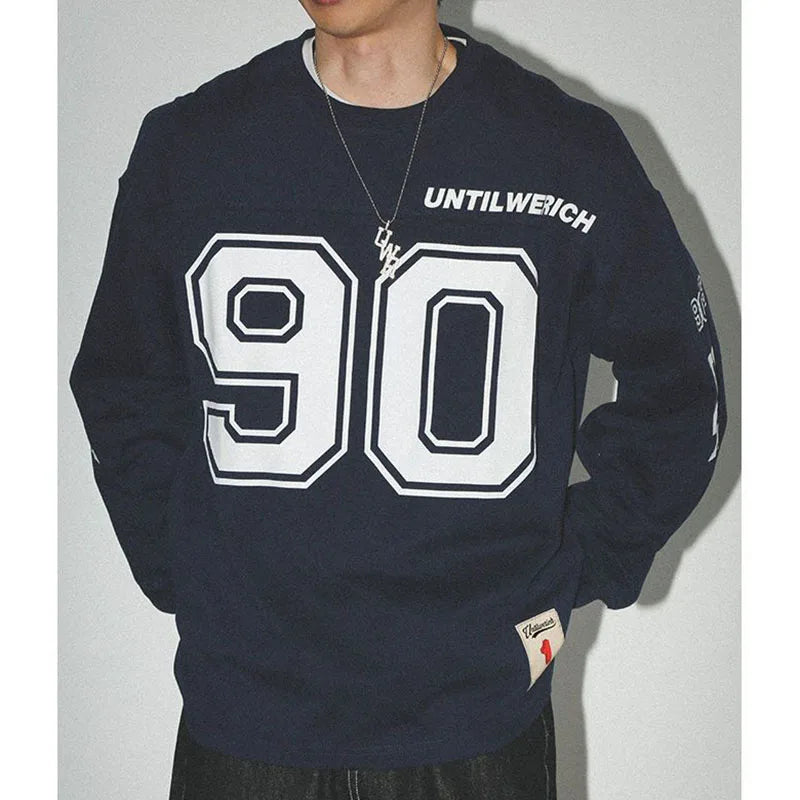 Casual Retro Oversized Loose Letter Print Sweatshirt