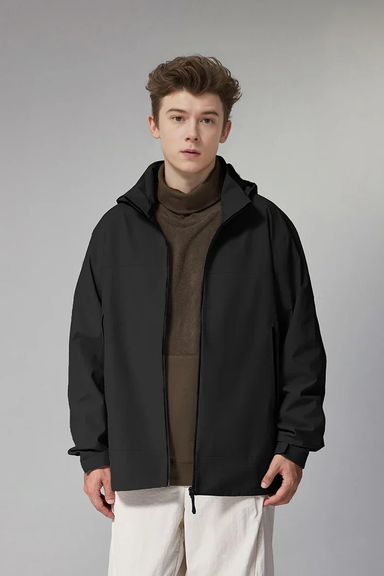 High-Collar Zipper Jacket