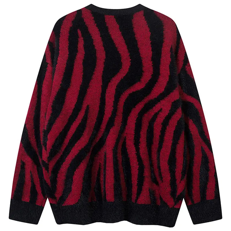 Cozy Color Block Striped Knit Sweater