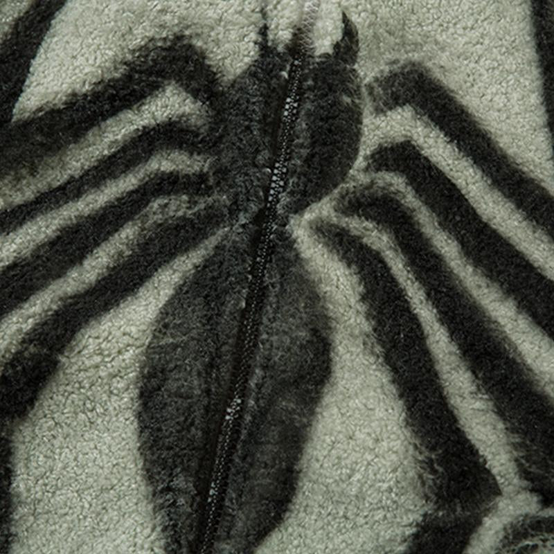 Loose Spider Fleece Zip-up Jacket