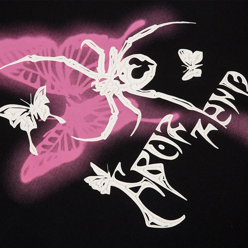 Butterfly and Spider Graphic Sweatshirt