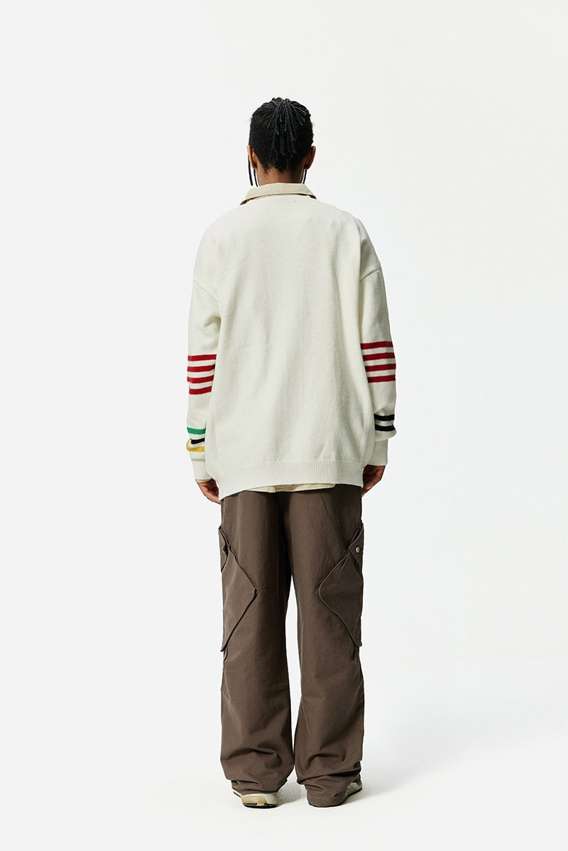 Fall Varsity Patch Cardigan Sweater