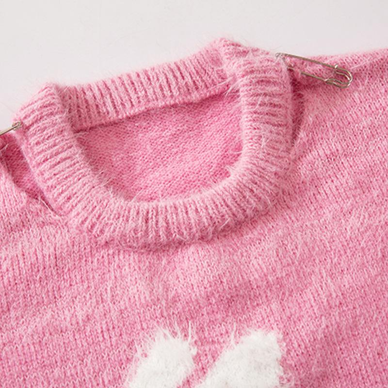 Rabbit Graphic Fuzzy Sweater