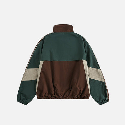 Vintage Patchwork Retro Windbreaker Jacket