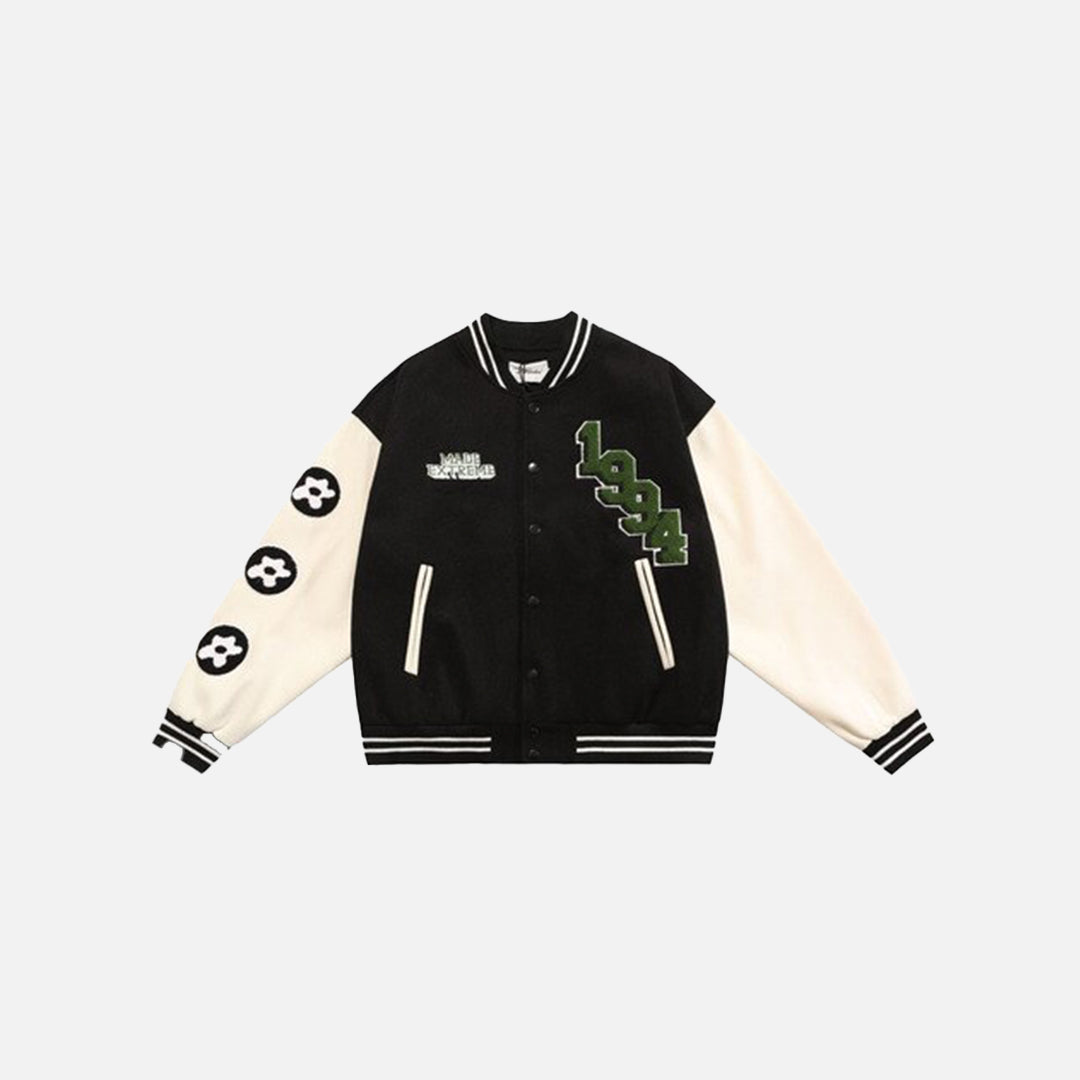 Vintage Flower Varsity Jacket