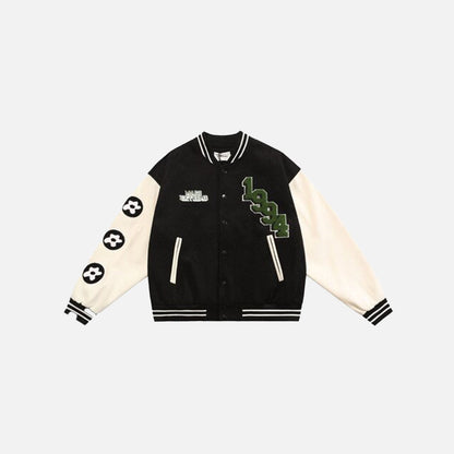 Vintage Flower Varsity Jacket