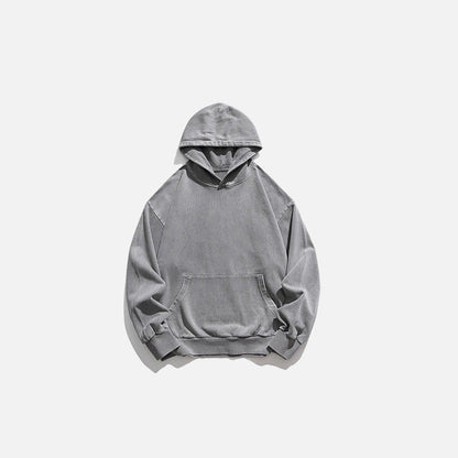 Front view of the gray Shadow Vibe Hoodie in a gray background
