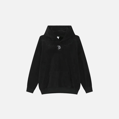 Embroidery Letter Loose Hoodie