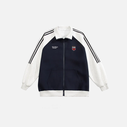 Color Block Striped Sweatshirt