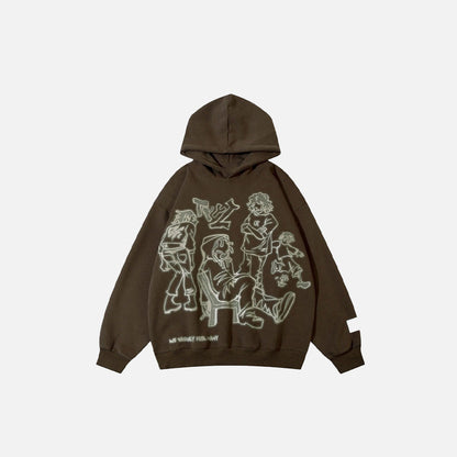 Youth life hoodie from DAXUEN in brown color