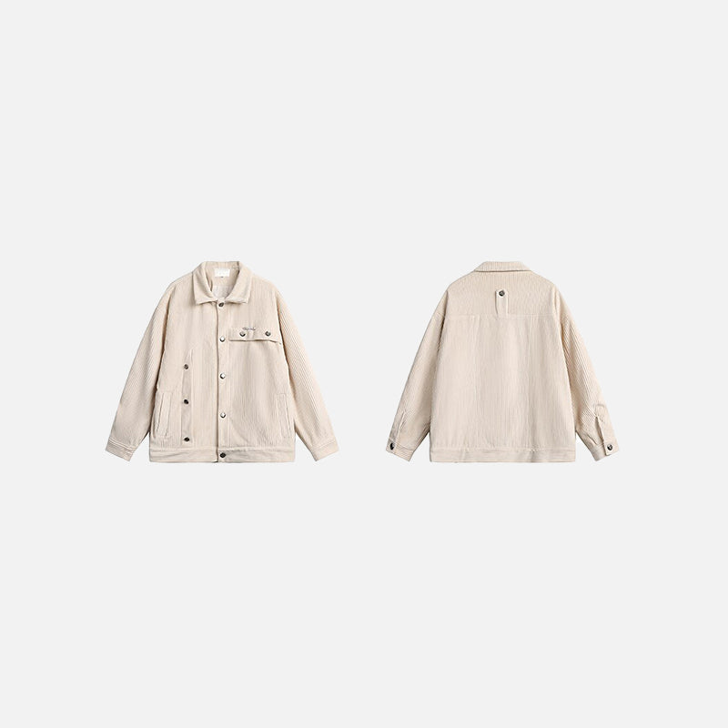 Solid Pattern Denim Jacket