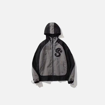 Y2k Vintage Embroidery Windbreaker Jacket
