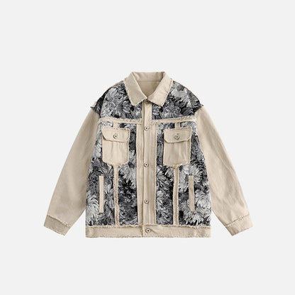 Vintage Flower Patch Denim Jacket
