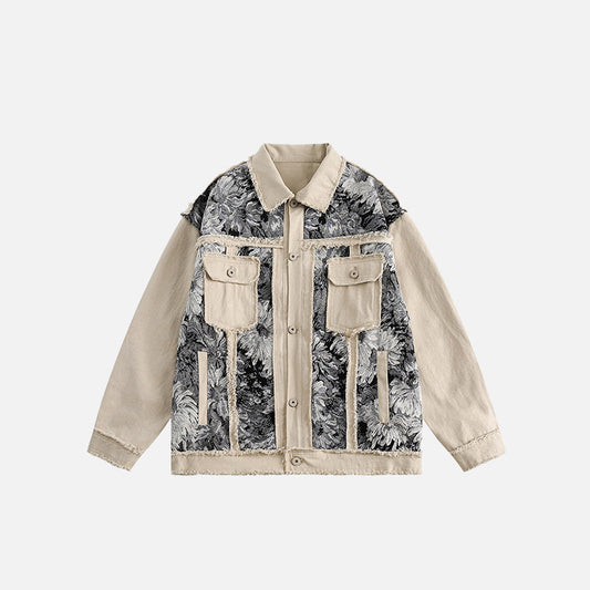 Vintage Flower Patch Denim Jacket