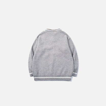 Vintage Drawstring Oversized Sweater
