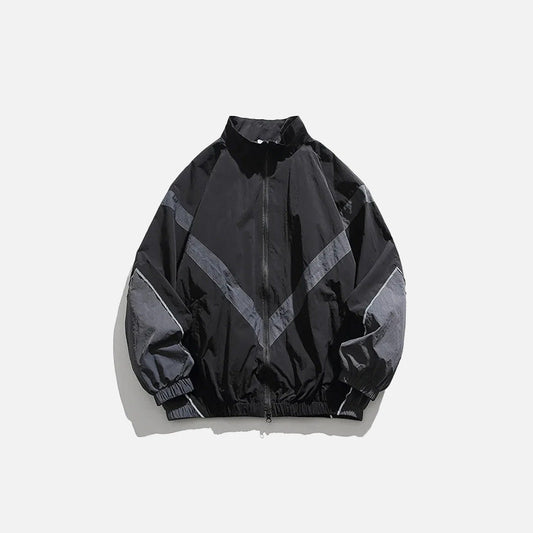 Striped Windbreaker Jacket