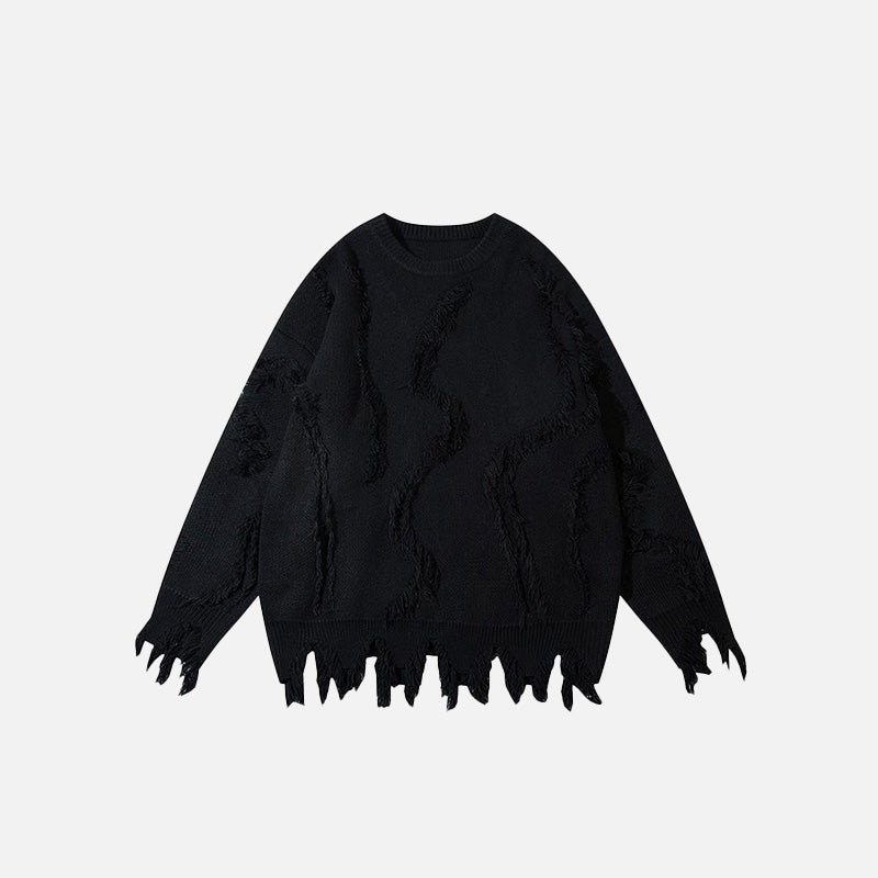 Oversized Ripped Loose Sweater