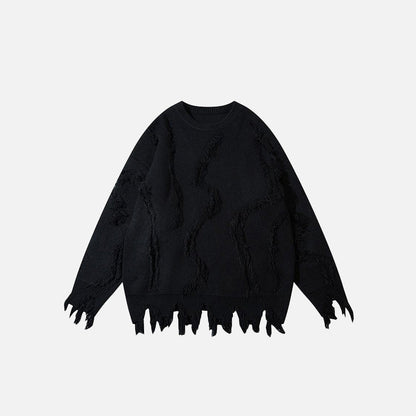 Oversized Ripped Loose Sweater
