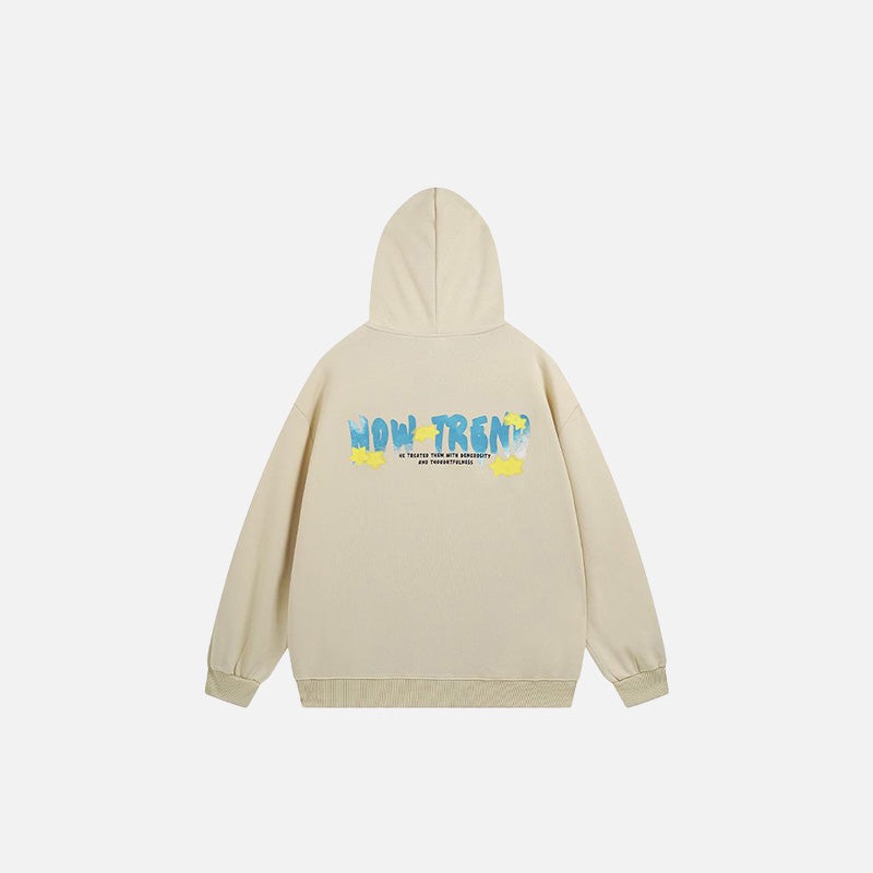 Cartoon Girl Star Graphic Hoodie